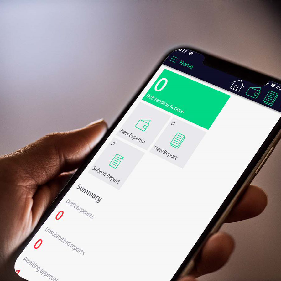 Person using Zetadocs Expenses app on their phone