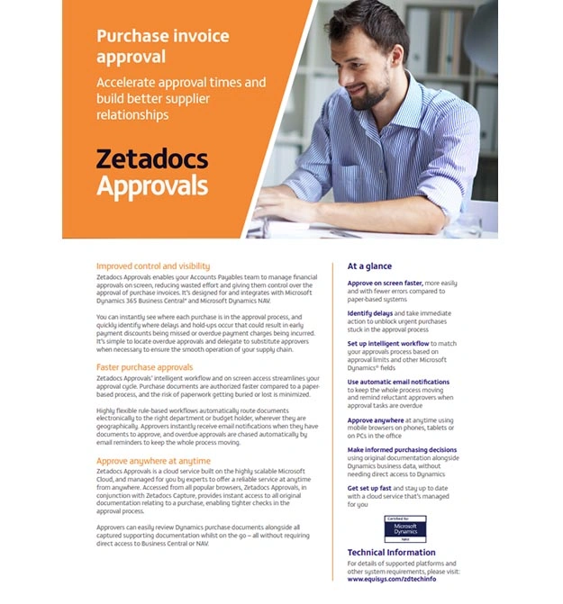 Zetadocs Approvals datasheet