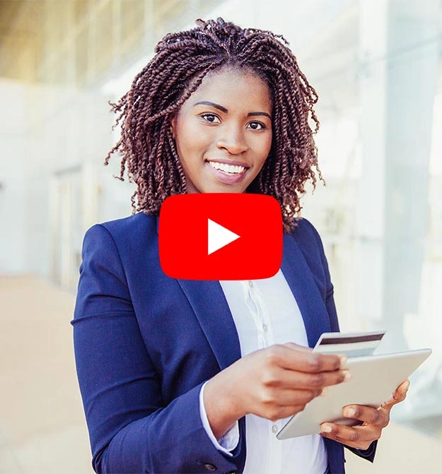 Business Lady Using Zetadocs Expenses for Business Central To Record Her Expenses